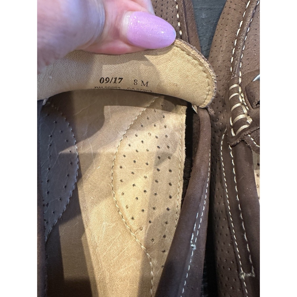MEN'S 14TH AND UNION HORSE BIT DRIVERS IN DARK BROWN PERFFERATED SIZE 8 - Picture 8 of 11